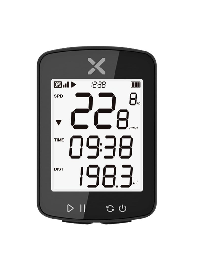 Generic - GPS Bike Computer with Wireless Bluetooths (XOSS APP Support), GPS Cycling Computer IPX7 Waterproof Cycling Computer Rechargeable Bicycle Speedometer and Odometer 28 hrs Battery Life Fits All Bike - Image 1