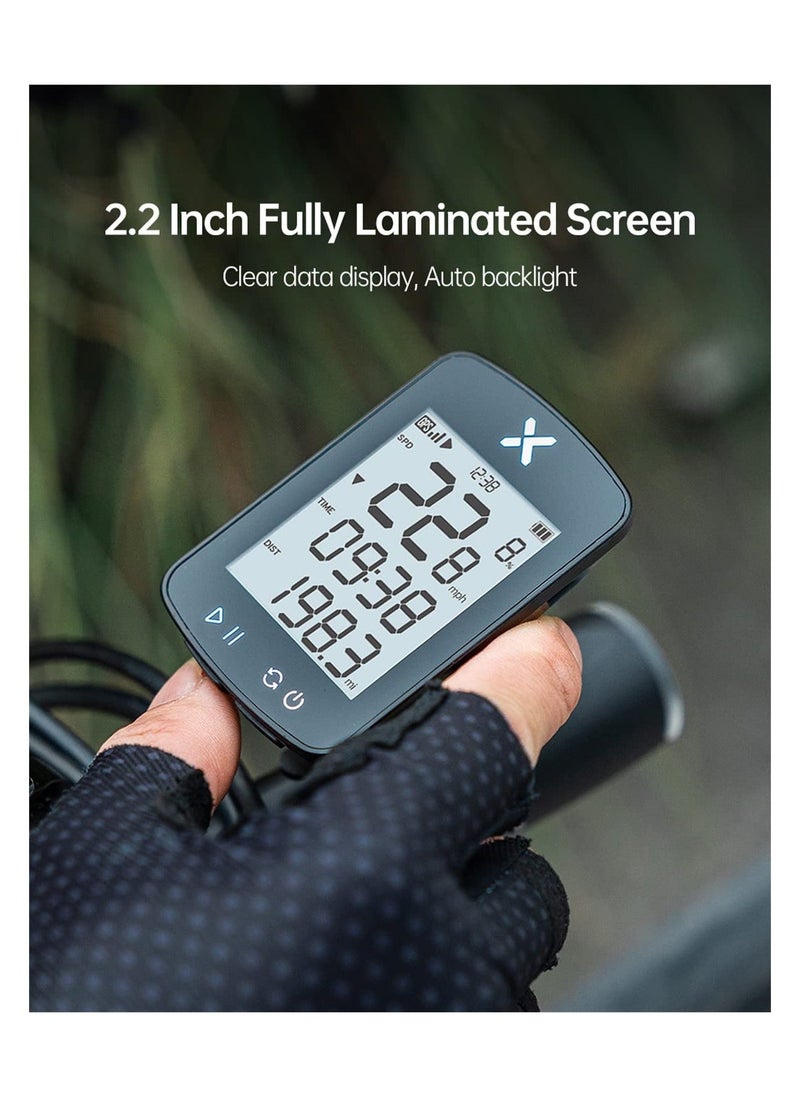 Generic - GPS Bike Computer with Wireless Bluetooths (XOSS APP Support), GPS Cycling Computer IPX7 Waterproof Cycling Computer Rechargeable Bicycle Speedometer and Odometer 28 hrs Battery Life Fits All Bike - Image 1
