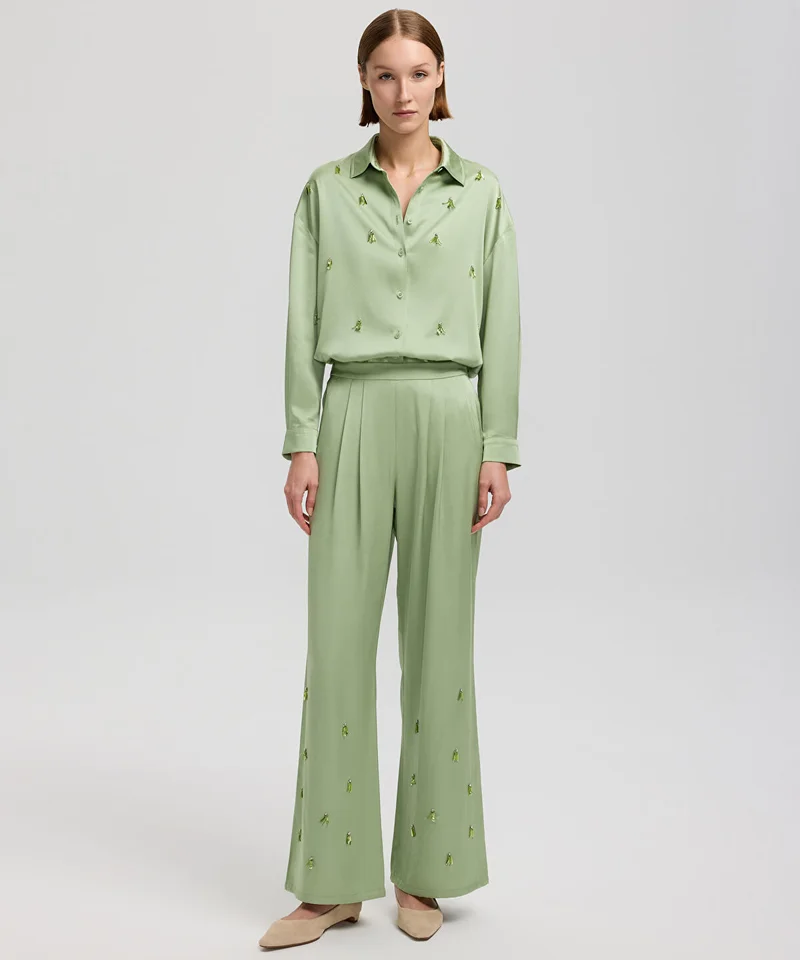 Ipekyol Embroidered Wide-Leg Trousers