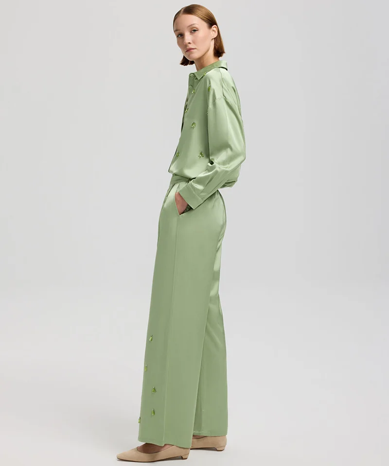 Ipekyol Embroidered Wide-Leg Trousers