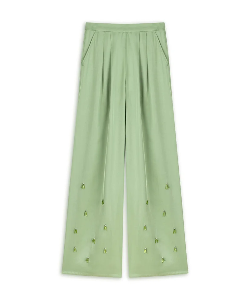 Ipekyol  Embroidered Wide-Leg Trousers for Women | Best Price UAE