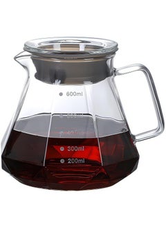 ADAK Diamond Design Glass Coffee Server, 600ml (20oz) Pour Over Coffee Pot with Lid for Drip Coffee Makers, V60 Glass Coffee Server, Coffee Dripper - pzsku/Z086C9D4DE63EF2A99CF9Z/45/_/1739110740/6a58cb11-f59c-43b8-bbe8-5a5e858384f0