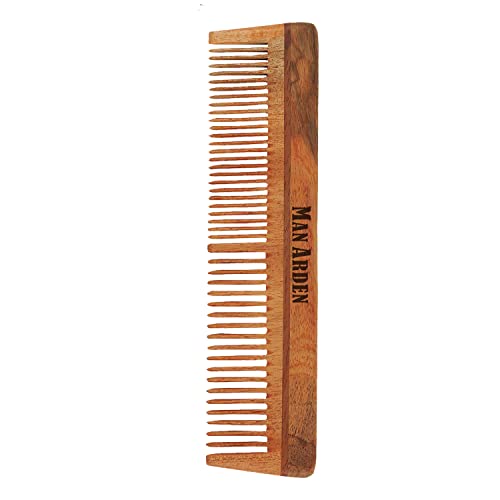 Man Arden Natural Kacchi Neem Wood Hair Comb For Healthy Scalp - Image 2