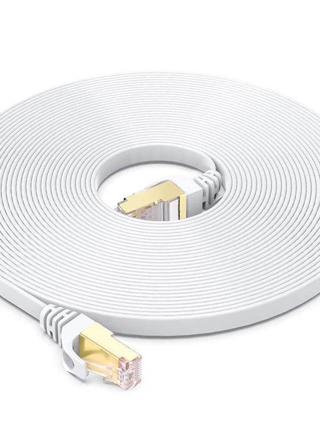 BUSOHE Cat 8 Ethernet Cable 15 FT, 40Gbps 2000Mhz High Speed Flat Cat8 Cable Patch Cord with Gold-Plated RJ45 Connector, LAN Network Internet Cable for Router/Gaming/Computer, S/FTP - Image 1