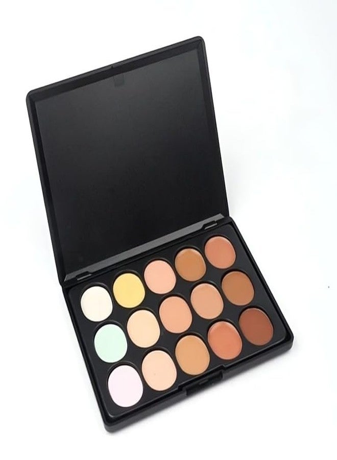 Trendy Styler 15-Color Cream Contour & Concealer Palette | Professional Face Sculpting & Highlighting Kit | Blendable, Full Coverage, Long-Lasting Formula for All Skin Tones - Image 2