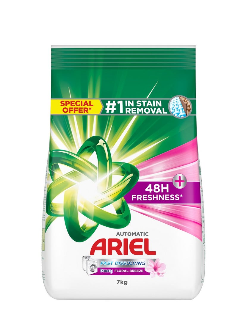 Ariel Fast Dissolving Laundry Detergent Powder With Floral Breeze 7kg  - Image 1