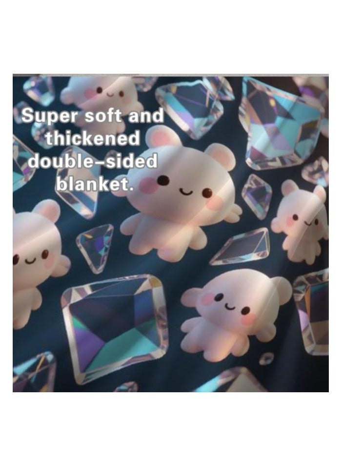 general Flannel thin blanket (warm and comfortable, suitable for sleep, gaming, dust removal and sandproof) 150cm*200cm - 575 - Image 1