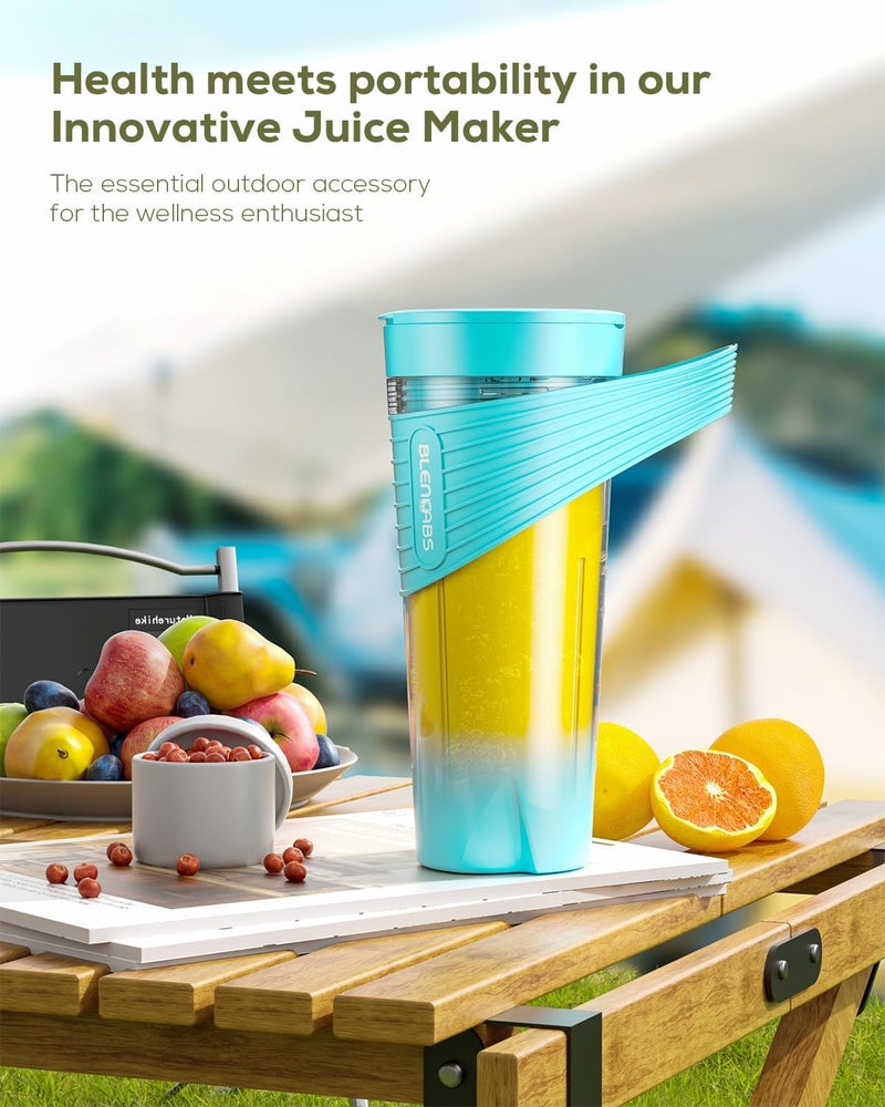 BLENLABS Portable Blender for Smoothie and Juices Milkshakes Crushing Ice Smoothie Blender with 4000mAh Rechargeable Battery150 Watt Motor 460 ML builtin JarBlue - Image 5