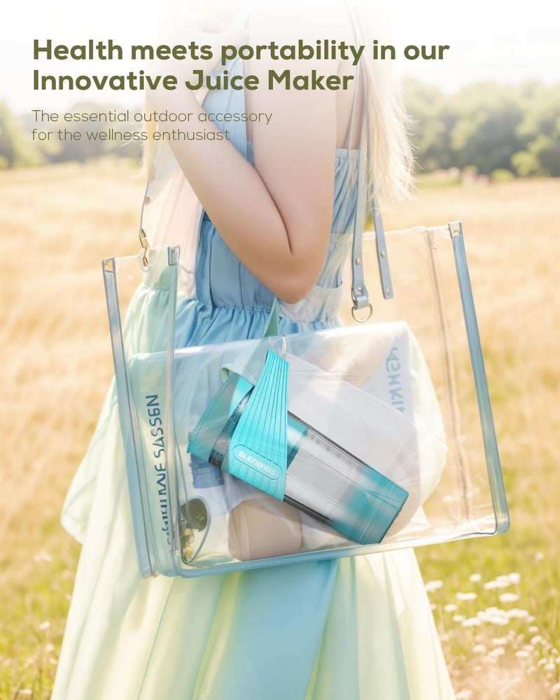 BLENLABS Portable Blender for Smoothie and Juices Milkshakes Crushing Ice Smoothie Blender with 4000mAh Rechargeable Battery150 Watt Motor 460 ML builtin JarBlue - Image 4