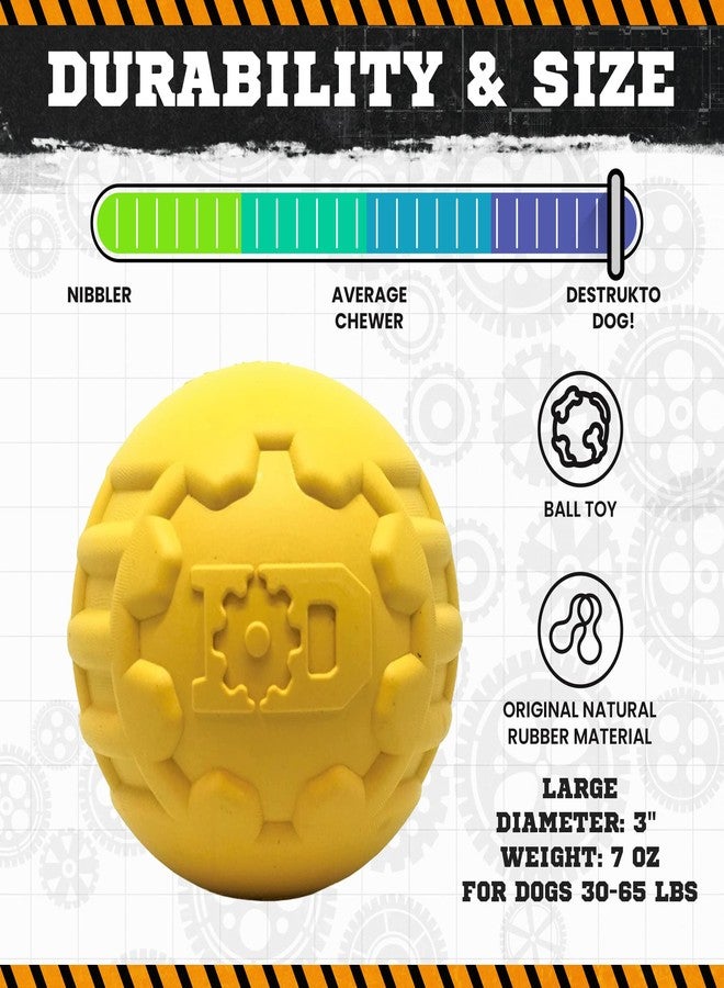 SodaPup Industrial Dog Gear Ball - Durable Ball Toy, Chew Toy, & Treat Dispenser Made in USA from Non-Toxic, Pet-Safe, Food Safe Natural Rubber Material for Bonding, Mental & Physical Exercise, & More - Image 5