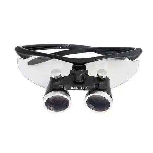 VKWE 3.5X 420 Binocular Loupes Magnifier Glasses Blue + LED Head Light - Image 2