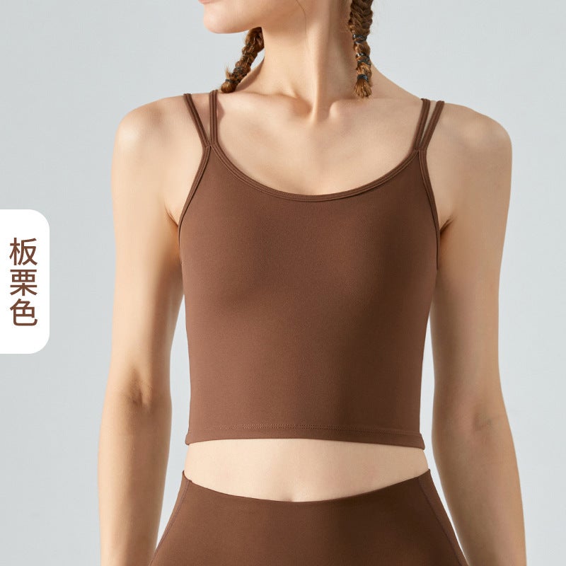 Generic Padded Sports Bra Yoga Tank Top for Women Maroon