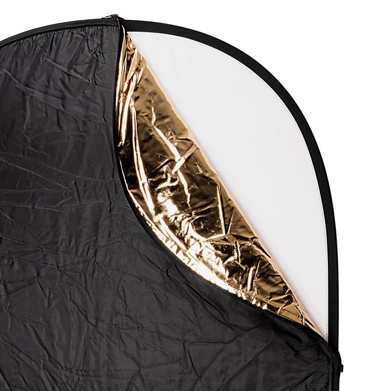 Fotodiox 22in 5-in-1 Collapsible Reflector Panel with Bag for Photography and Video - Black, Gold, Silver, Translucent, and White Panel - Image 3