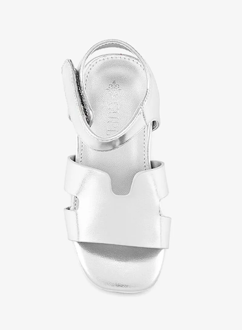 Cuple Silver Girls Block Heel Ankle Strap Heels for Women | Best Price UAE
