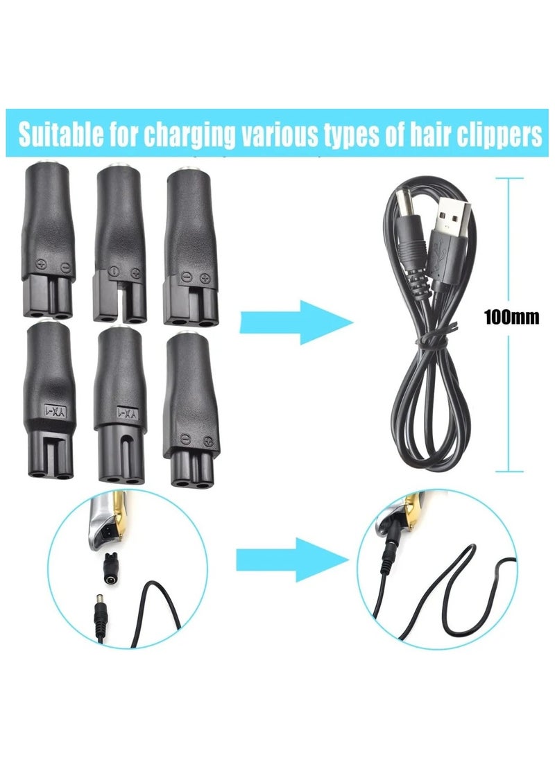 Youque - 7 in 1 Power Cord 5V Replacement Charger USB adapter Suitable for Hair Clippers, Beard trimmers, Shavers, Beauty Instruments - Image 1