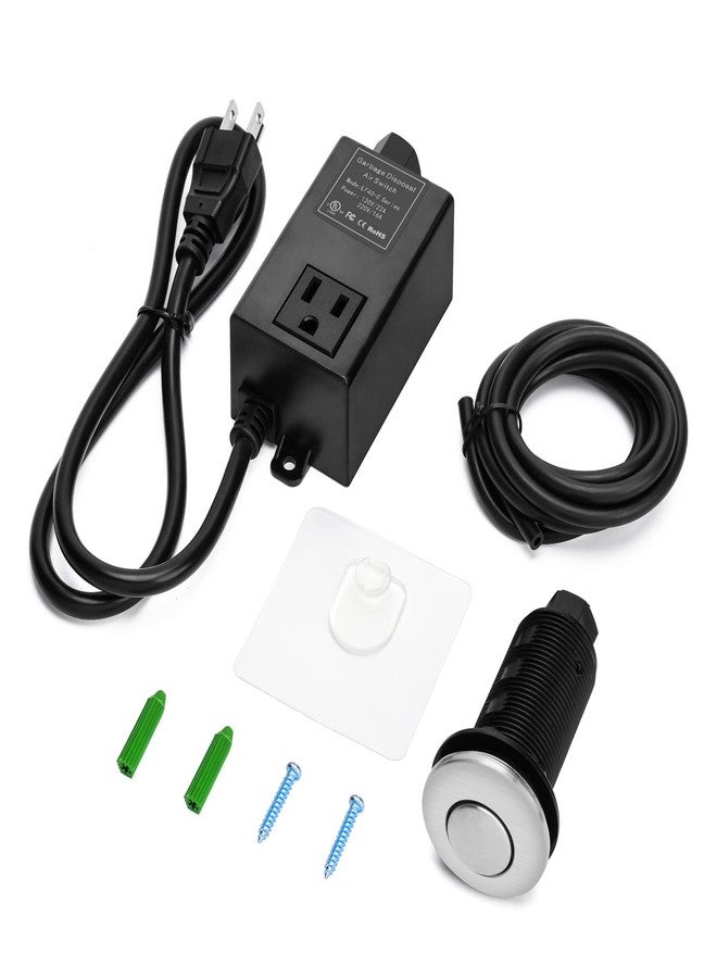 briidea Garbage Disposal Air Switch Kit for SinkTop Waste Disposal with Stainless Steel Brushed Nickel Long Air Button by briidea - Image 1