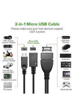 KASTWAVE USB OTG Adapter, Power Cord USB Type A Female to Micro USB Male and Female Also Compatible with Android Windows Phone and Tablet - 2 Pack  - Image 3