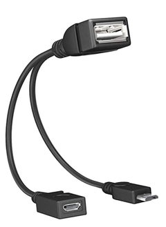 KASTWAVE USB OTG Adapter, Power Cord USB Type A Female to Micro USB Male and Female Also Compatible with Android Windows Phone and Tablet - 2 Pack  - Image 2