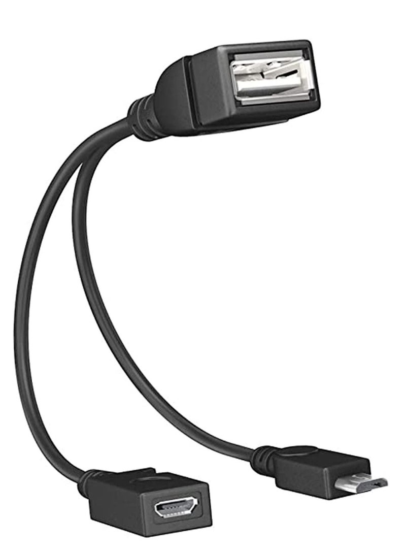 KASTWAVE USB OTG Adapter, Power Cord USB Type A Female to Micro USB Male and Female Also Compatible with Android Windows Phone and Tablet - 2 Pack - Image 2