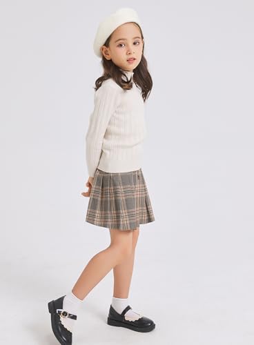 ZLYC Wool Kids Beret Hat Girls Solid Color Artist French Beret Cap, Solid White - Image 4