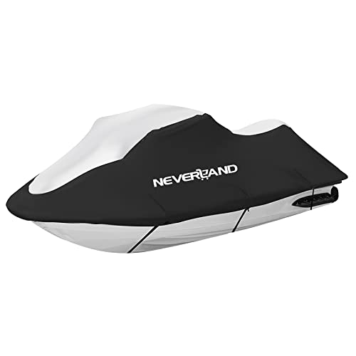 NEVERLAND Waterproof Jet Ski Cover - Compatible with Yamaha Seadoo Kawasaki, Jet Ski Covers 2 3 Seater UV Resistant 210D Heavy Duty Cover with 2 Air Vents Suitable for 2 3 Seater Lengths 115'' to 120" - Image 1