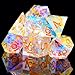 YEMEKO Laser DND Rainbow Dice Set Dungeons and Dragons Dice with Iridescent Iconic Coating Polyhedral Dice with Resin Sharp Edge for RPG MTG Table Games Aurora Borealis - Image 2
