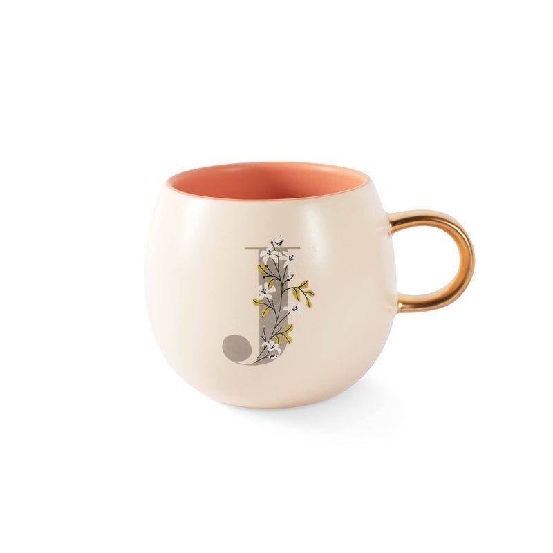 Fringe Fringe Studio Floral J Stoneware Mug 14 fl oz Cream428036