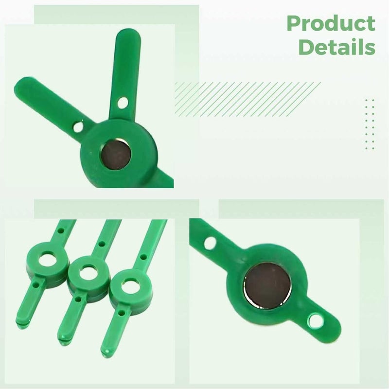 30 Pairs Corsage Fix Clips, Strong Attachment Boutonniere Clasps, 3.1 in for Wedding, DIY, Craft, Green Plastic - Image 2