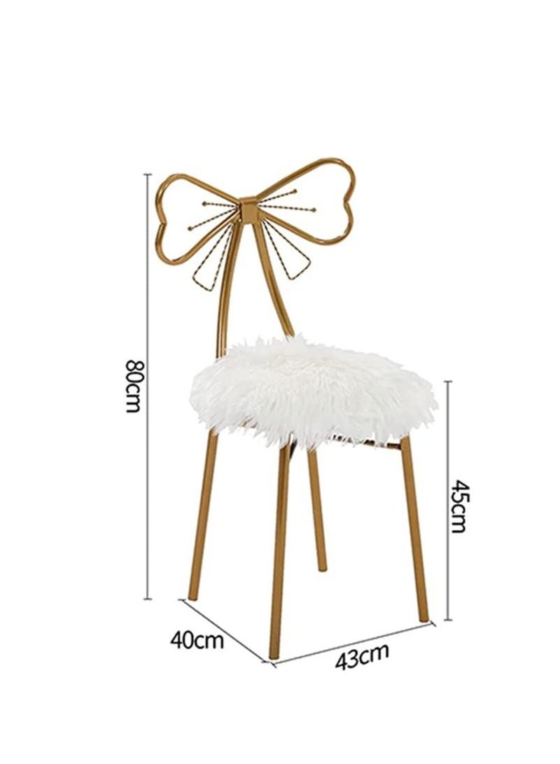 Generic FFD Gold Makeup Chair Stool Dressing Table Chair Butterfly Chair Dressing Table Stools Makeup Vanity Stool Makeup Chair  - Image 2