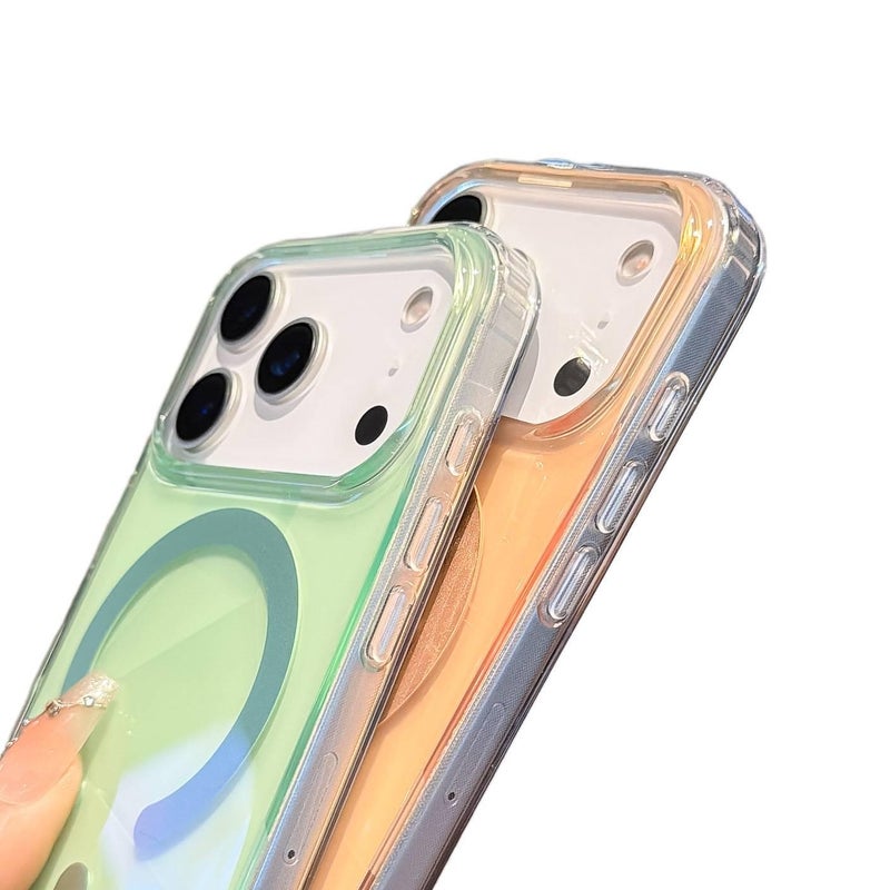 MagSafe iPhone 17 TPU Case Protective for 17 Air 17 Pro 17 Pro Max with Geometric Pattern and Anti Slip Grip in Green Grape Bubbles Colour - Image 4