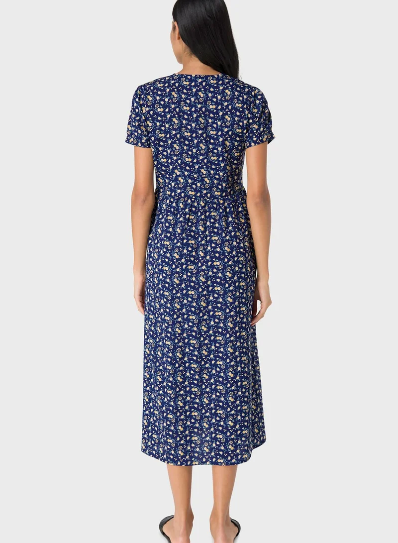 RB Printed Button Down Dress