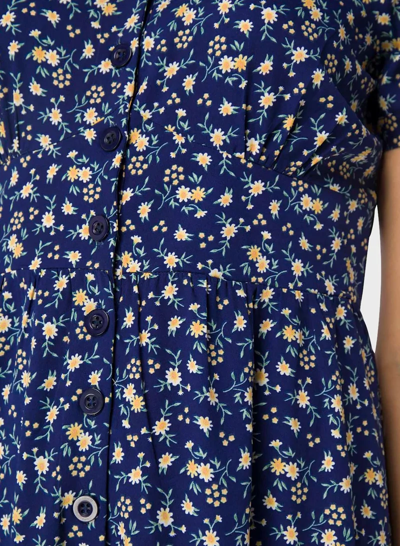 RB Printed Button Down Dress