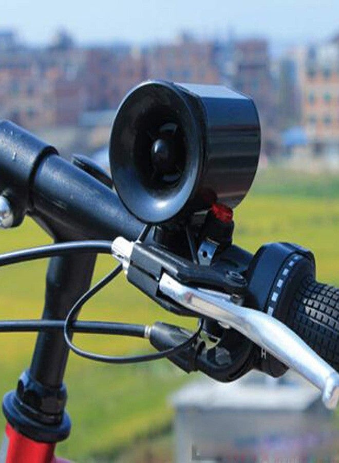 Inditradition Bicycle Siren Horn Bell 6 in 1 Alarm Sounds | 140 DB Sound, Waterproof, with Mounting Bracket (Black) - Image 2