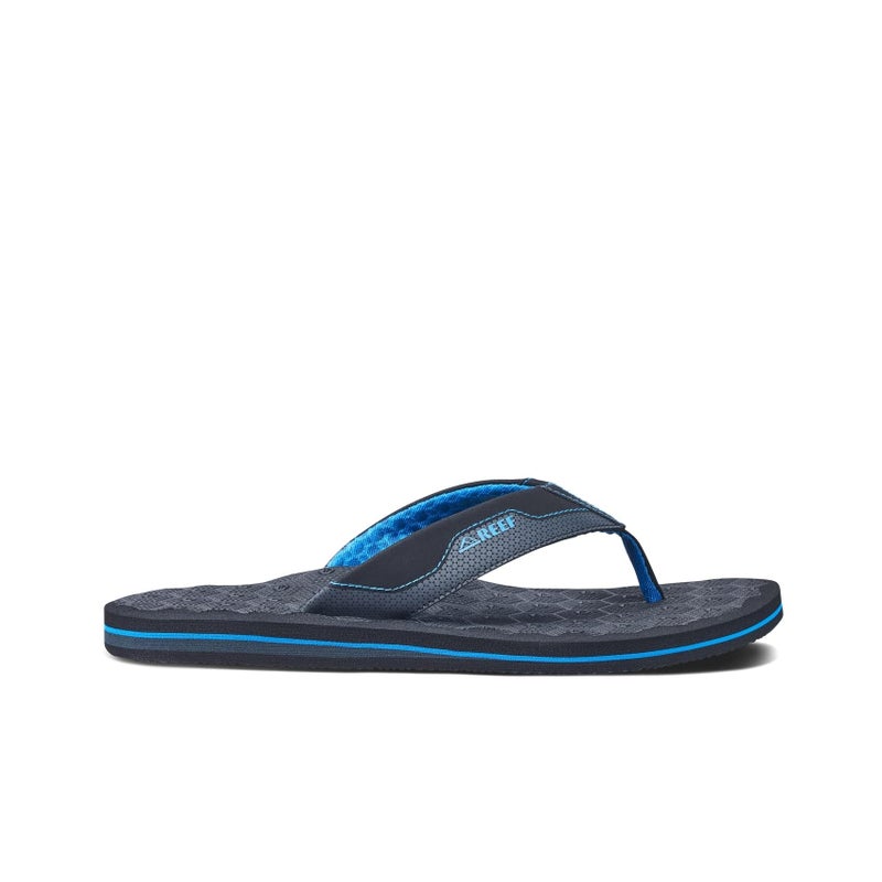 Reef Ripper Mens Beach Flip Flop, Soft Cushion Footbed, Water Friendly, Quick Dry, Black/Blue, 9 - Image 4