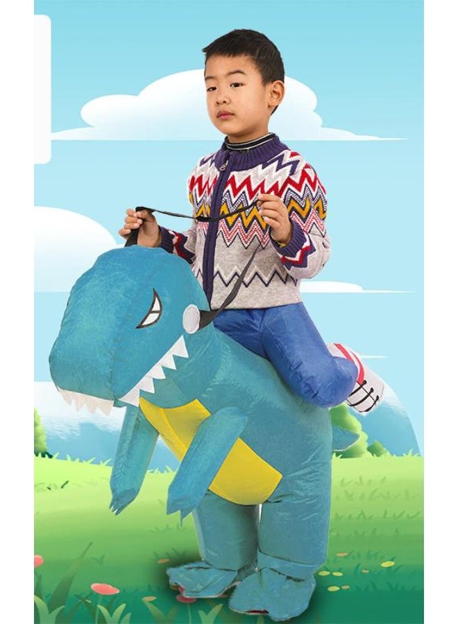 NIBEMINENT Adult Kids Dinosaur Inflatable Costume Boys Girls Halloween Carnival Kindergarden Cartoon Funny Performance Clothing
