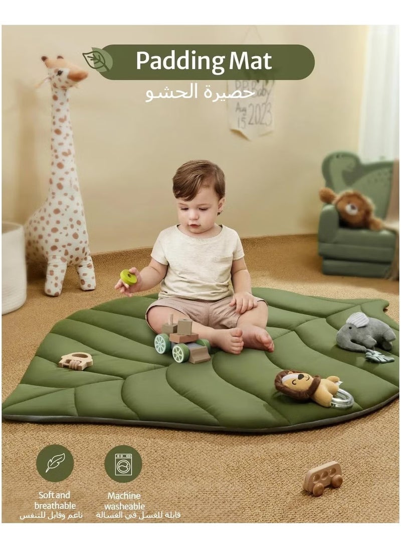 XICEN Baby Gym Play Mat, Large Activity Playmat with Detachable Toys, Leaf Shaped Tummy Time Mat, Activity Center for Infants, Promote Motor Skills & Sensory Development - Image 5