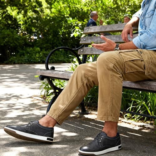 Jousen Men's Casual Shoes Memory Foam Mens Fashion Sneakers Business Dress Sneaker (A81Q06 Grey 9.5) - Image 3
