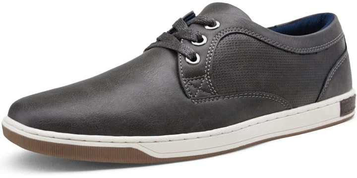 Jousen Men's Casual Shoes Memory Foam Mens Fashion Sneakers Business Dress Sneaker (A81Q06 Grey 9.5) - Image 1