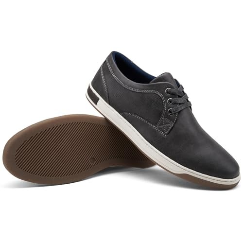 Jousen Men's Casual Shoes Memory Foam Mens Fashion Sneakers Business Dress Sneaker (A81Q06 Grey 9.5) - Image 5