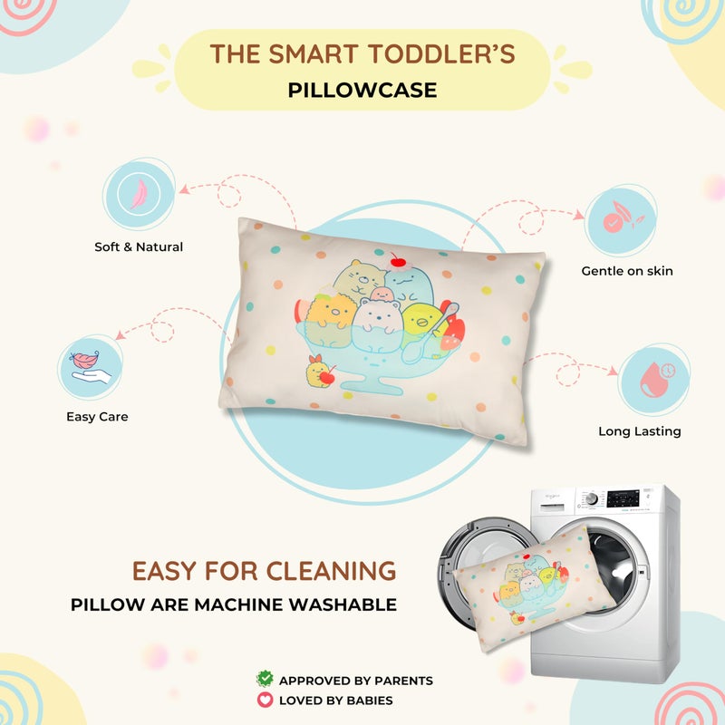NEW COMERS® Baby Pillow with Super Soft Imported Fabric, 1 Month to 5 Year Kids Pillows, Animal/Cartoon Prints, Kid Pillow for Sleep, Bed Set, Head Shaping, Neck Support-12 x 18 in-213 - Image 5