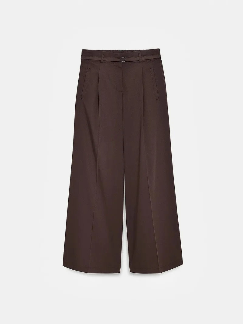ديلفين DILVIN Belted Wide-Leg Trousers