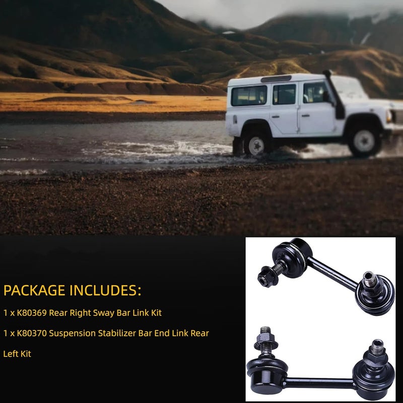HHCM Rear Stabilizer Bar Link Kit 2pc K80369 K80370 for Honda CR-V 2002 2003 2004 2005 2006, Sway Bar End Links for Honda CR-V, Suspension Stabilizer Bar Link - Image 3