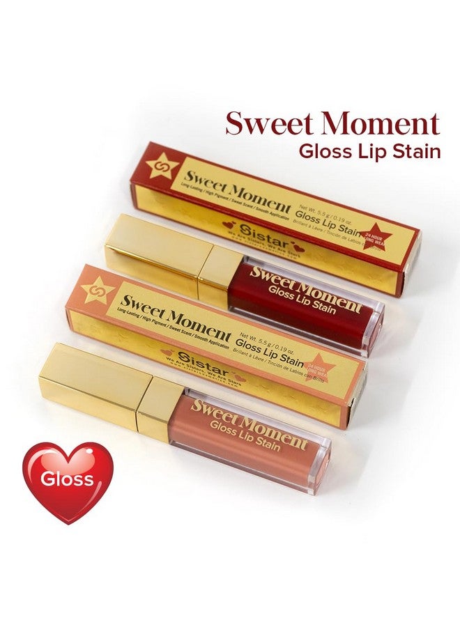 Sistar Sweet Moments Gloss Lip Stain Longlasting Glossy Finish Vivid High Pigment Colors Smooth And Sweet 1.5 Ml 0.05 Fl. Oz. (Night Berry) - Image 4