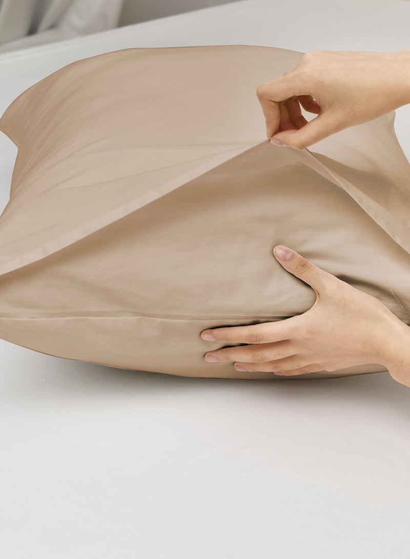 سيد المنسوجات المنزلية طقم شراشف ملائم من القطن،مصنوع من القطن 100٪ ، 200 غرزة ، يحتوي على 3 قطع بحجم كينج مع جيب عميق بعمق 35 سم - Image 4