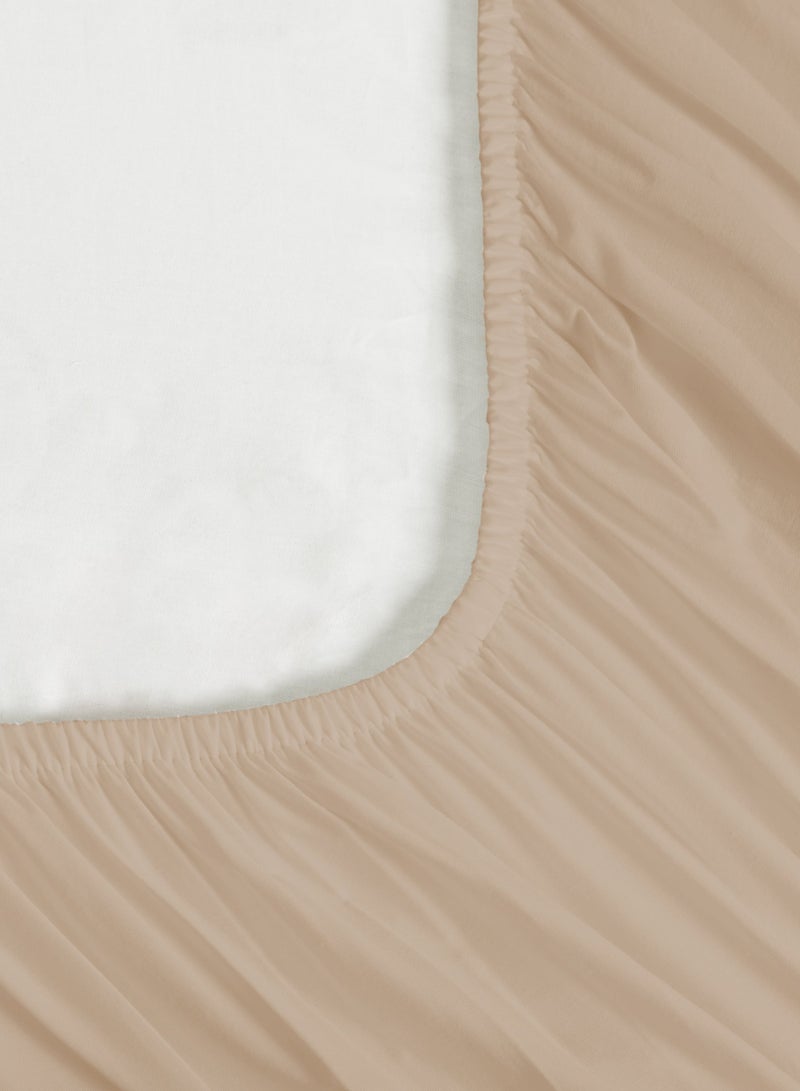 سيد المنسوجات المنزلية طقم شراشف ملائم من القطن،مصنوع من القطن 100٪ ، 200 غرزة ، يحتوي على 3 قطع بحجم كينج مع جيب عميق بعمق 35 سم - Image 3