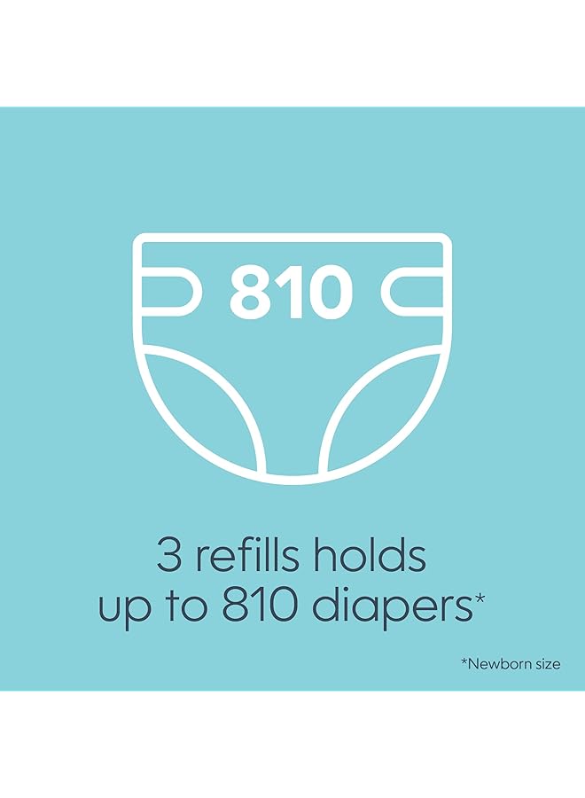 Diaper Genie Bags Refills 270 Count (Pack Of 3) With Max Odor Lock Holds Up To 810 Newborn Diapers  - Image 5