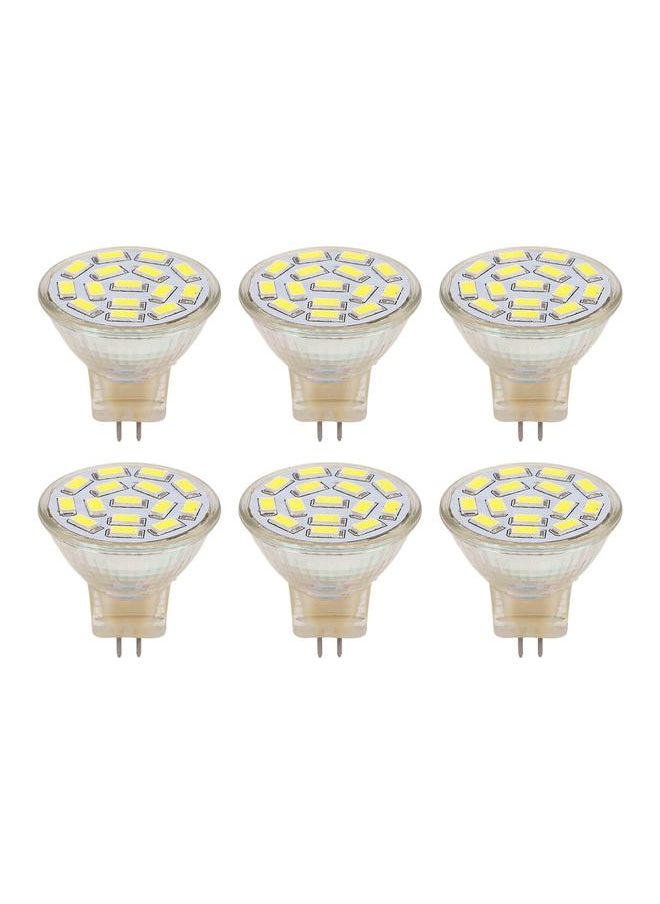 6Pcs GU4 LED Bulb 270LM 15LED Energy Saving Light Bulb MR11 Track Lamp Beads 12V 3W White Light 6000K