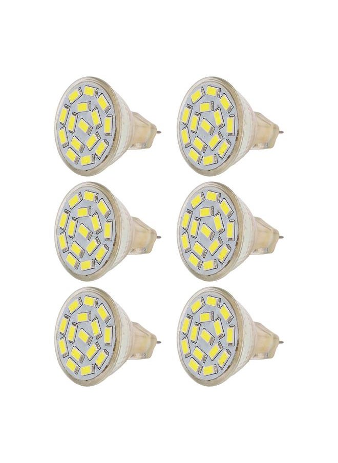 6Pcs GU4 LED Bulb 270LM 15LED Energy Saving Light Bulb MR11 Track Lamp Beads 12V 3W White Light 6000K