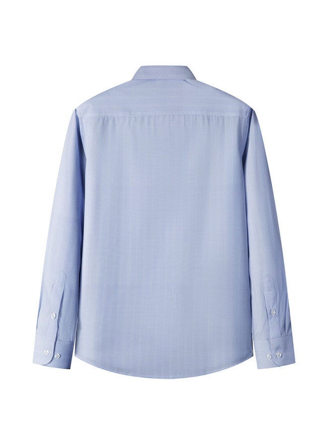 Limeng Men's Easy-care Long-sleeve Shirt, Business Formal Wear, Work Uniform, Plaid Striped Shirt, 902 39 - Image 1
