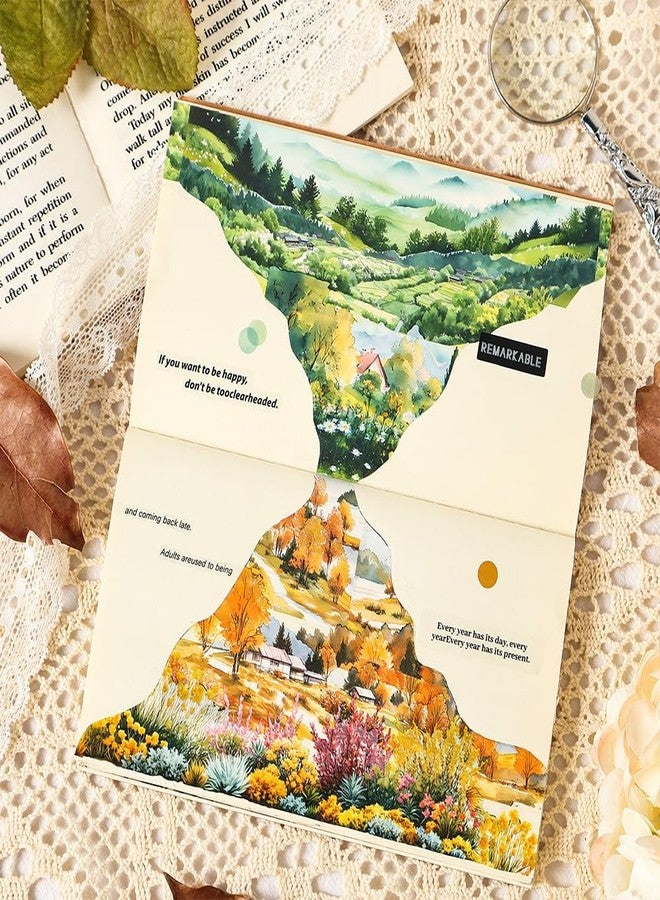 Dwpetzo 150Pcs Nature Forest Stickers for Journaling and Scrapbooking, 6 Themes with Pine Trees Woodland Animals Wooden Stumps Moss, Transparent PET Stickers for Junk Journal Supplies, Bujo, Collage - Image 3